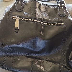 COLE HAAN Elegant Black Leather Handbag